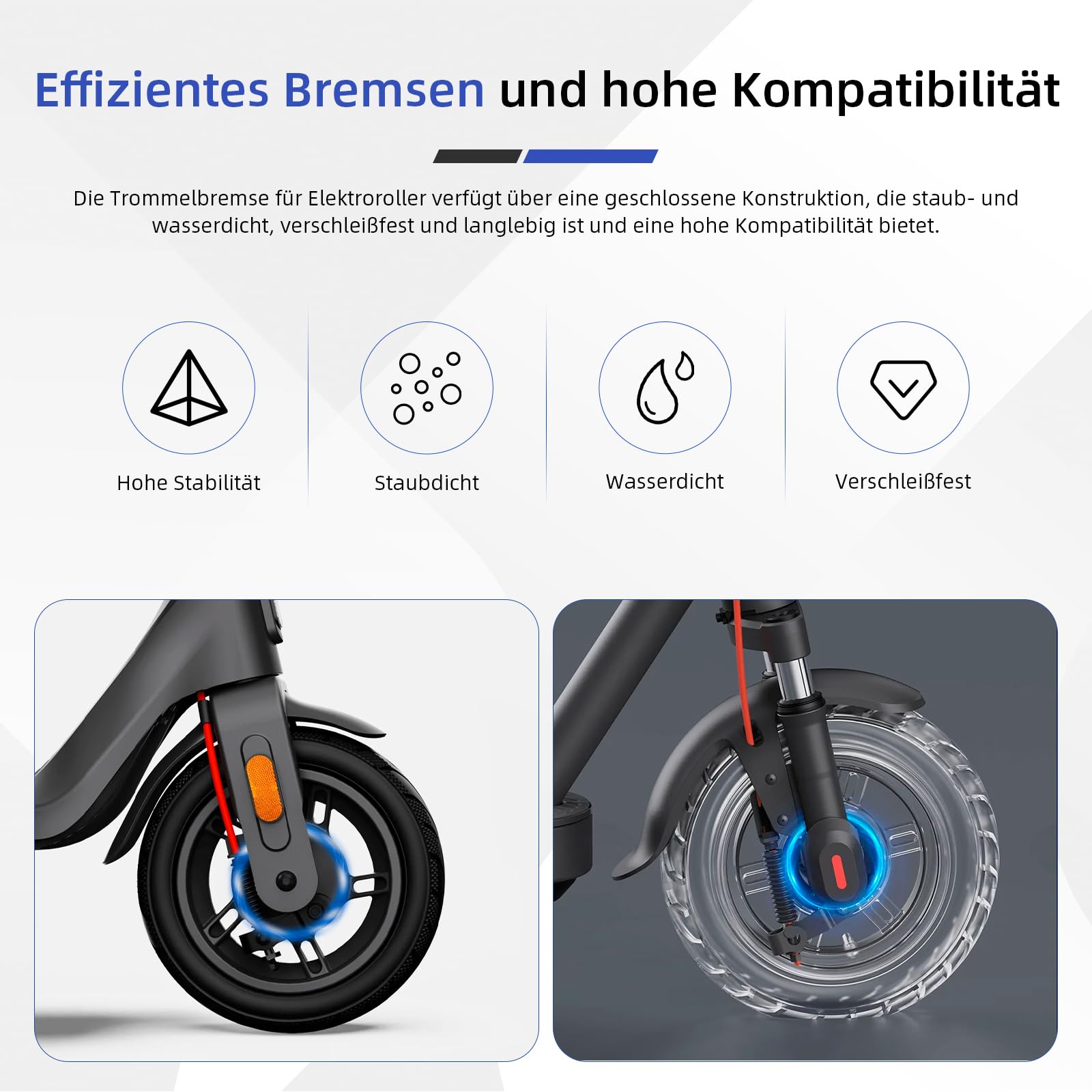ulip Przewód hamulcowy Bowden do uniwersalnych części zamiennych, kompatybilny z Xiaomi 4 Lite (2. Gen) elektryczna hulajnoga