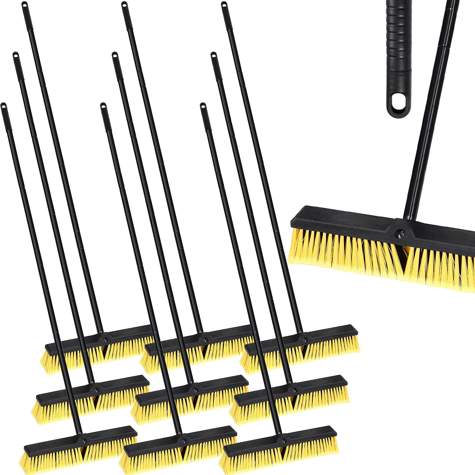Balai pousseur 45,7 cm Zhehao lot de 10 avec long manche réglable
