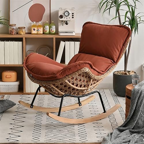 Miniatura 5 de SKIMT Cómoda silla mecedora con brazo, sofá perezoso, sala de estar, muebles reclinables (color  estilo 1)