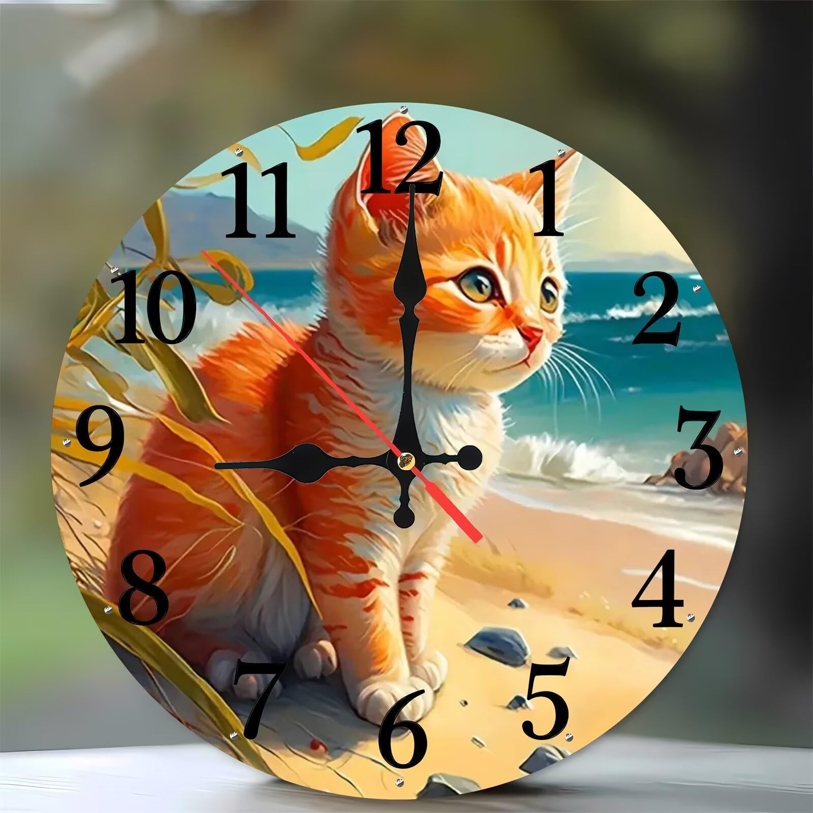Horloge Murale Silencieuse Chat pour en finir avec le tic-tac dans la chambre