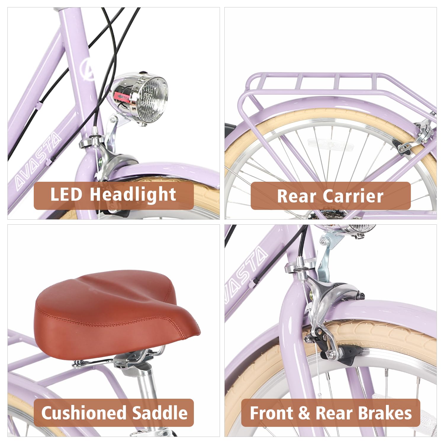 Amazon | AVASTA通勤通学シティーサイクル26インチ自転車シマノ6段変速