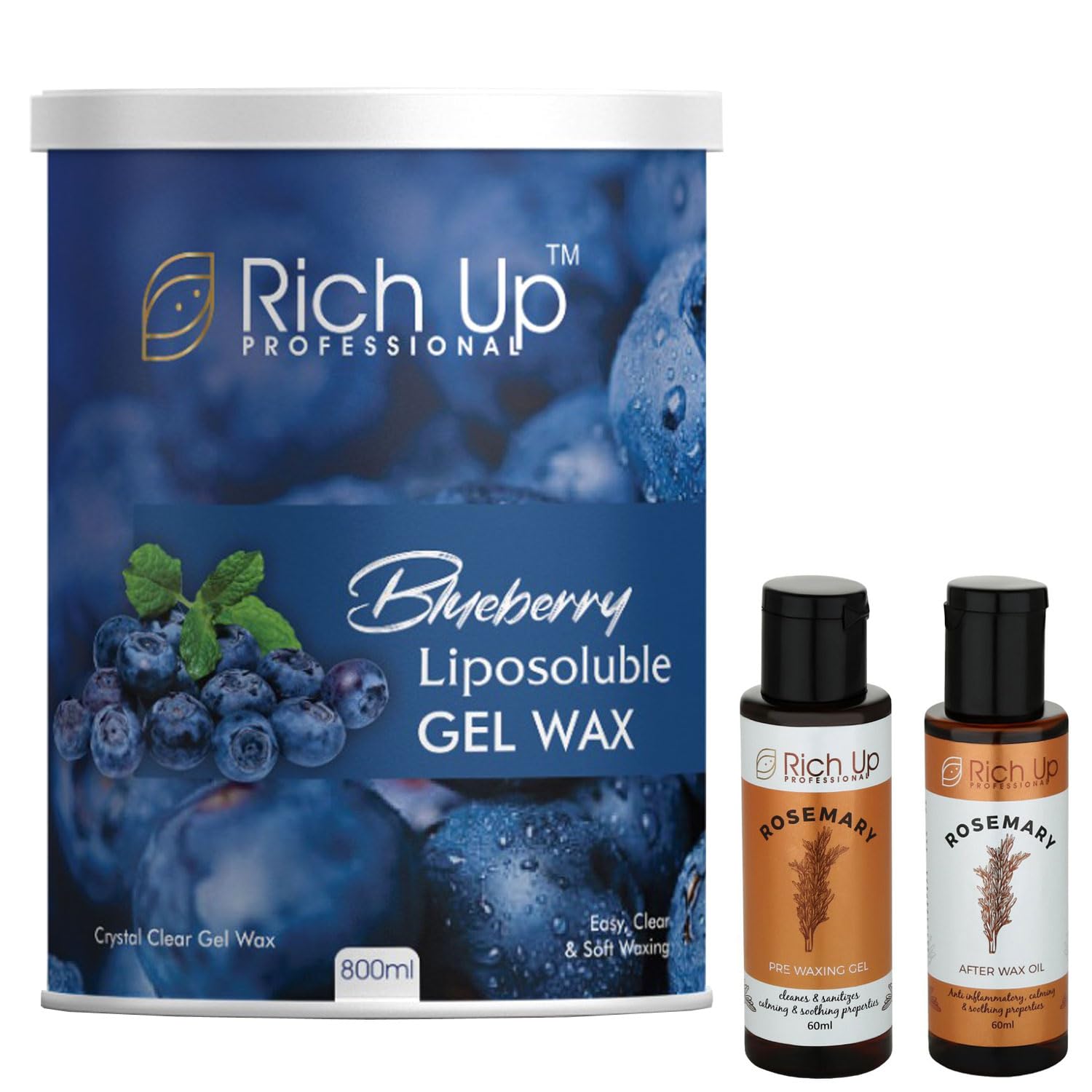 RICH UP 800ml Liposoluble wax - Blueberry (With 60ml Pre wax gel & 60ml After waxing oil) (B0CKRW3Q9K) Amazon Price History, Amazon Price Tracker