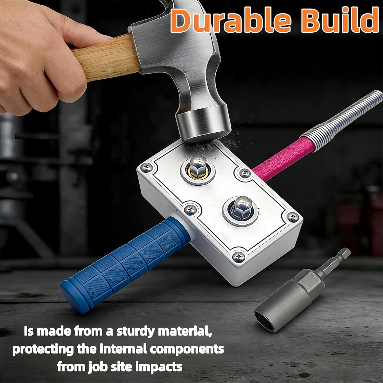 Professional Electrician's Wire Pulling Assistant Tool, Drill Powered Wire Puller, Portable Cable Threading Machine, for Conduit Fishing and Wall Wiring (Metallic)