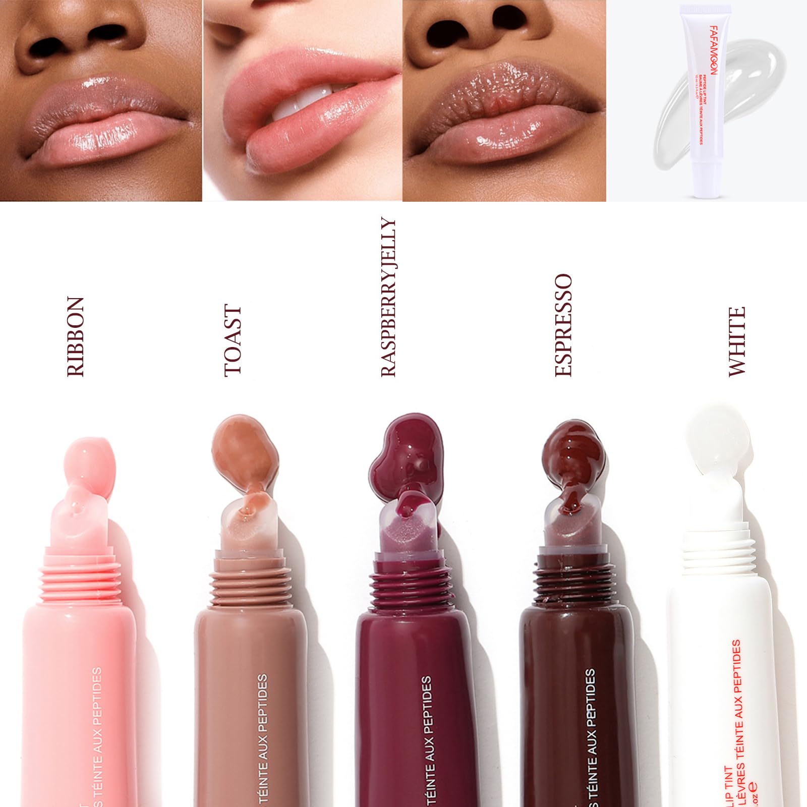Mrettick 5 Colors Hydrating Lip Gloss, Shiny Jelly Lip Plumping Lip Balms - Image 4