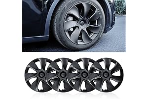 Tesla Model Y Hubcaps - 19 Inch Matte Black Wheel Covers