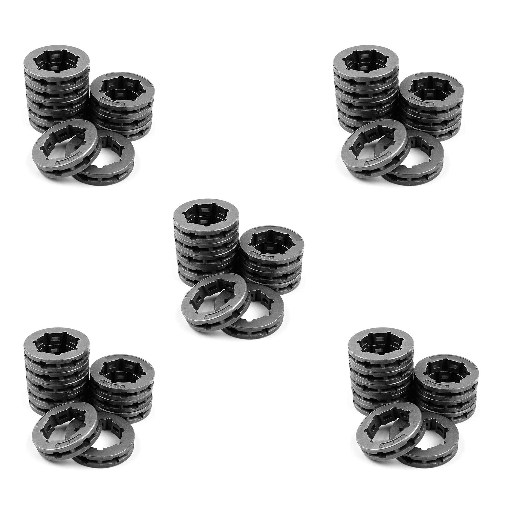 50 Uds. Piñón de Llanta de Transmisión de Cadena de 3/8 Pulgadas 7T 22mm para Motosierra 266 268 272 280 285 288 355 362 372XP 380 385XP