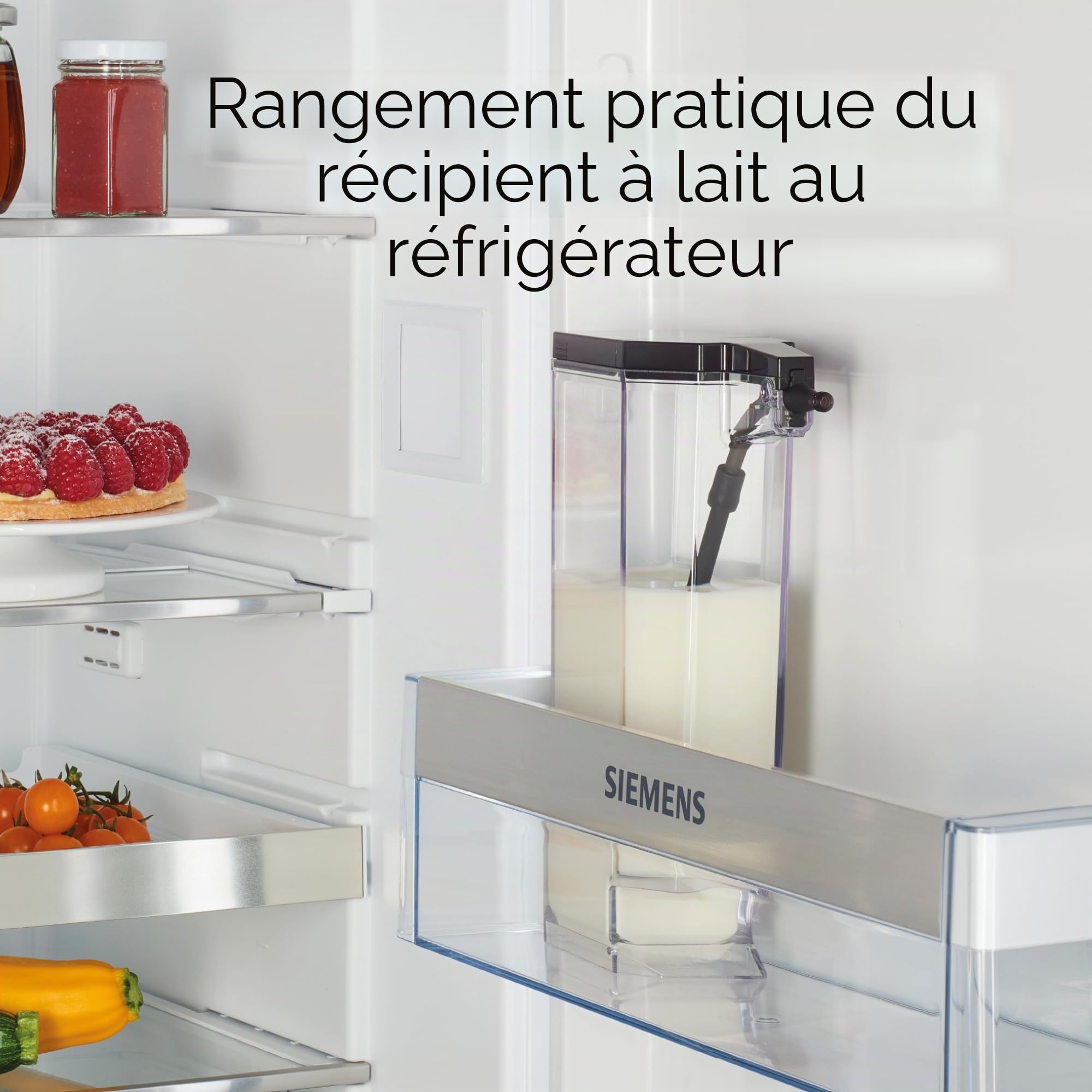 Siemens Machine à café automatique EQ500 intégral, écran TFT couleur, 9 boissons à café et lait, fonction double tasse, chauffe-tasses, unité d'infusion amovible, acier inoxydable noir, TQ517D03