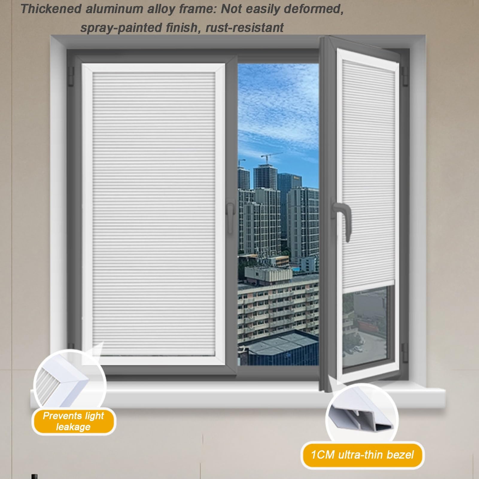 Wabenplissees Mit Aluminiumrahmen, Wabenrollos Für Fenster | Verdunkelungsrollos Für Zuhause Büro Schlafzimmer Dachfenster Deckenfenster, UV-Schutz Wärmeisolierend