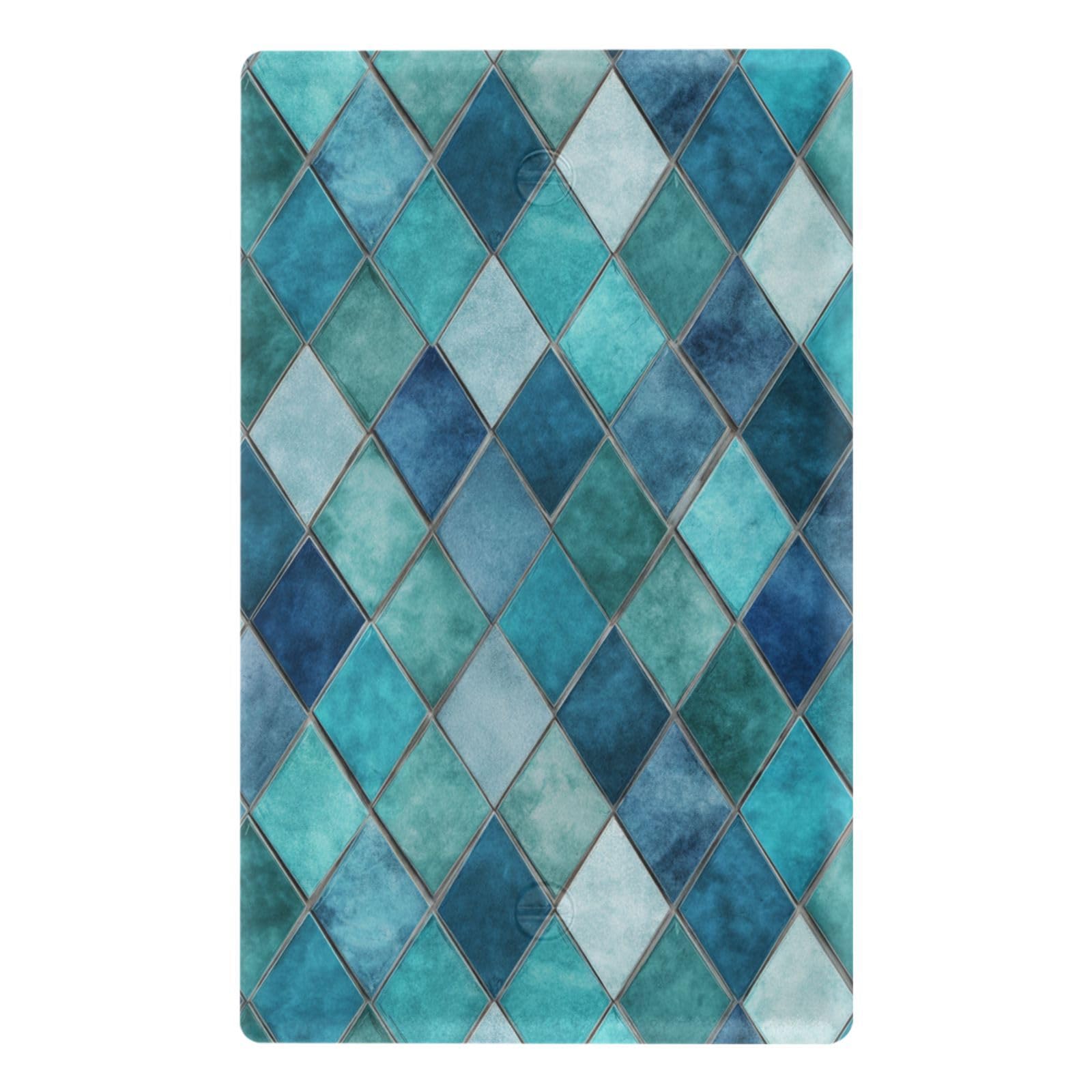 Teal Turquoise Blue Wall Plates Cover Mexican Talavera Ceramic Socket Light Switch Plate Electrical Unbreakable Outlet Covers Kitchen Decorative 4.53"