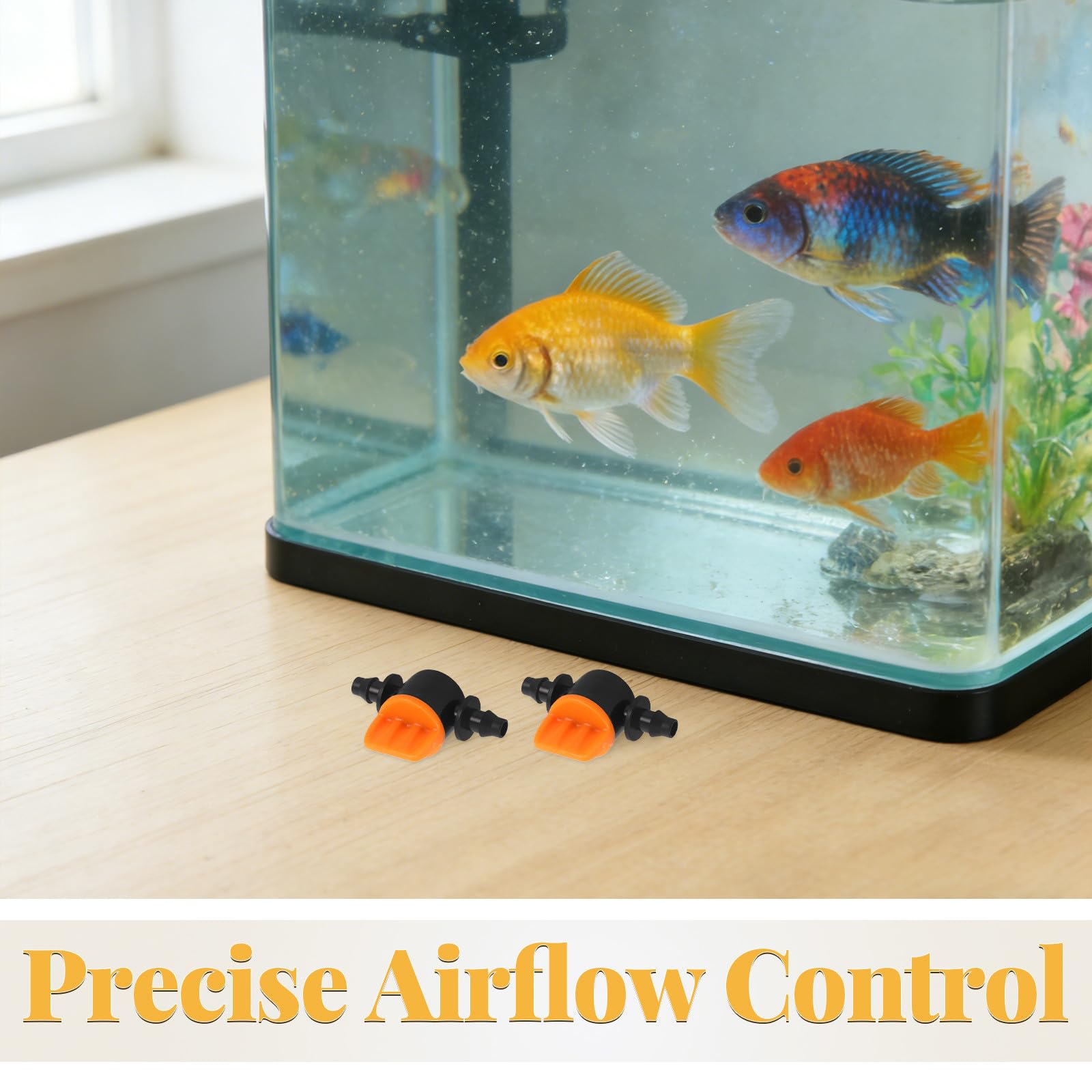 POPETPOP 100 Piezas Válvula de Control de Aire para Acuario Diseño Compacto y Plástico Resistente, Regulador de Flujo Unidireccional para Uso Doméstico en Peceras