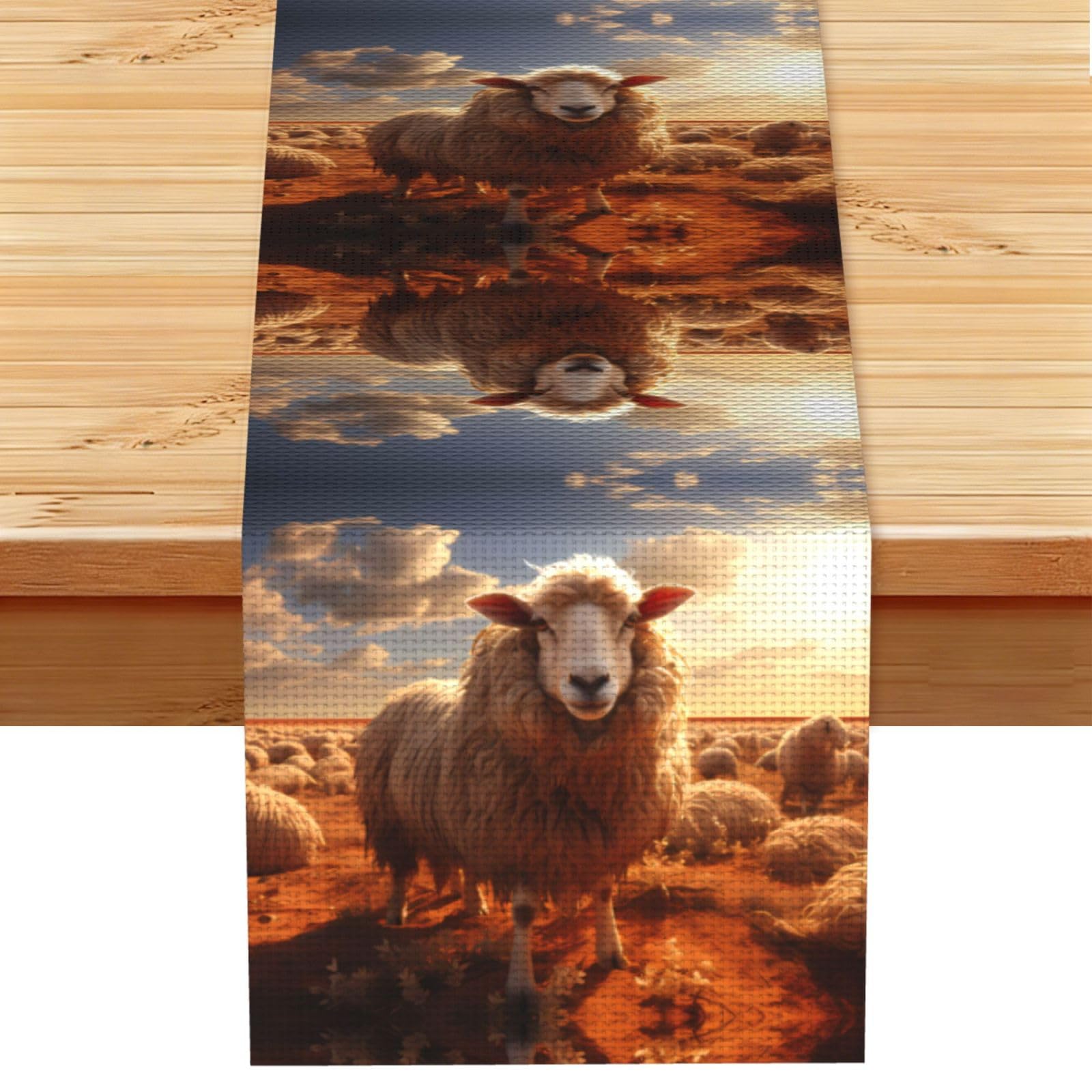 Australian sheep Table Runner 13x72 Inch Dining Decor