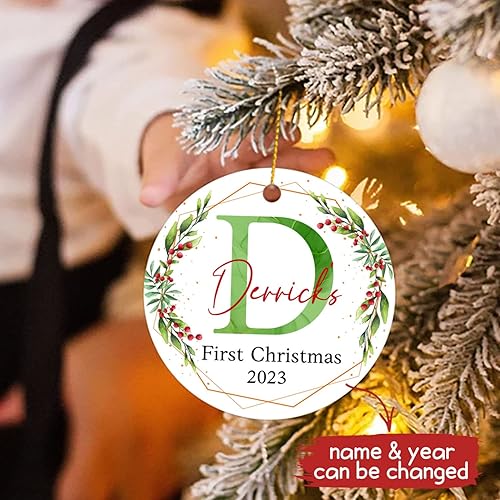 Vista 89 de Adornos de Navidad, adorno de árbol de Navidad de camión rojo, adorno de Navidad personalizado de camión rojo, adorno de Navidad de Feliz Navidad