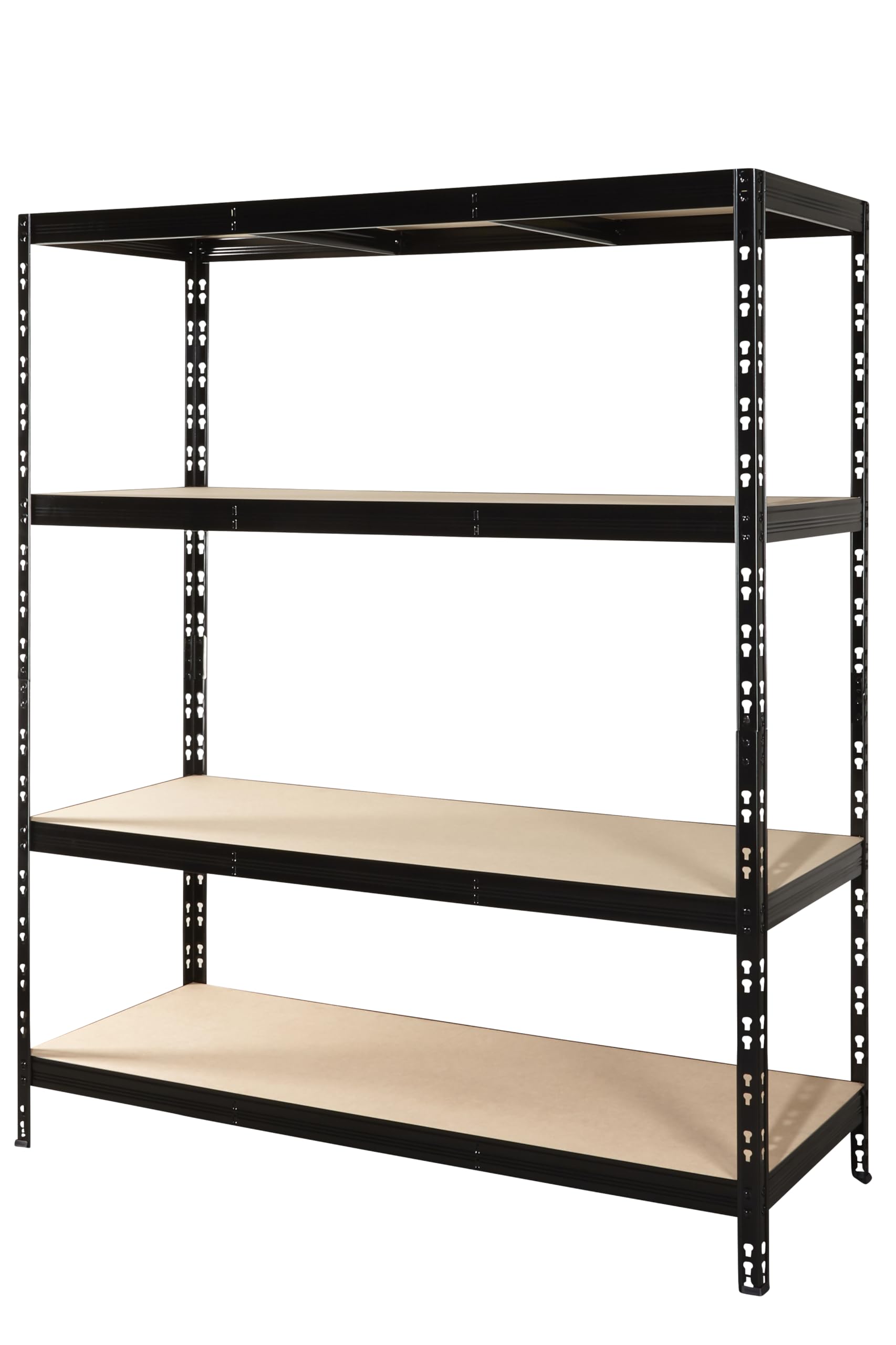 CALLIDUS stabiles Schwerlastregal 150 x 50 cm I Lyon schwarz I Metallregal Lagerregal Steckregal Kellerregal (schwarz)