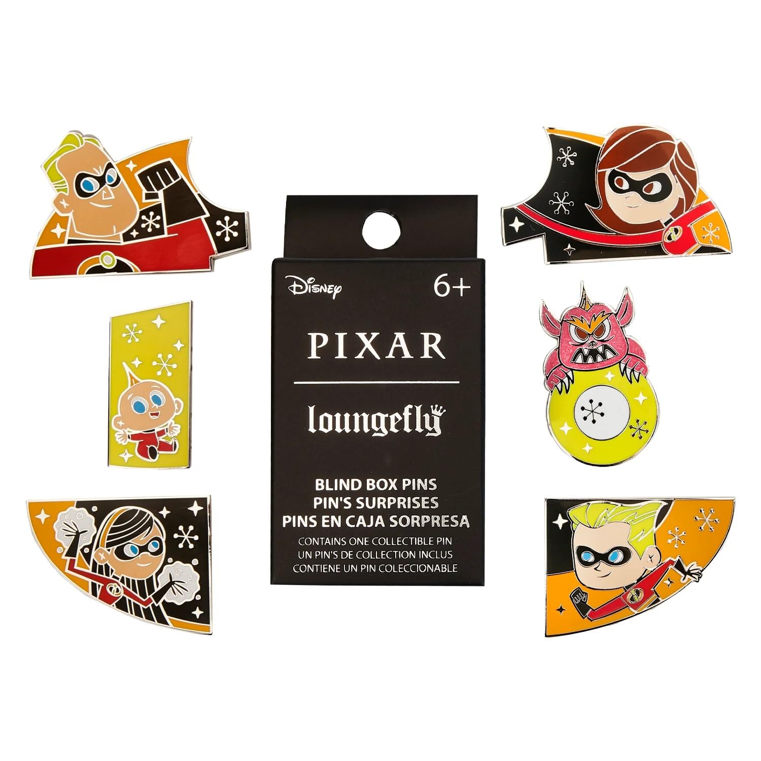 FunkoLoungefly Disney Pixar Incredibles Blind Enamel Pin Purchase  Disney Pixar: the Incredibles Enamel Pins Cute Collectable Novelty Brooch 