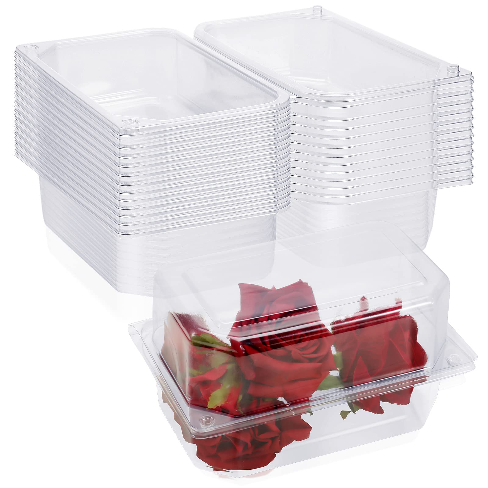 Boîtes de corsage en plastique transparent pour les bouquets de bal et mariage