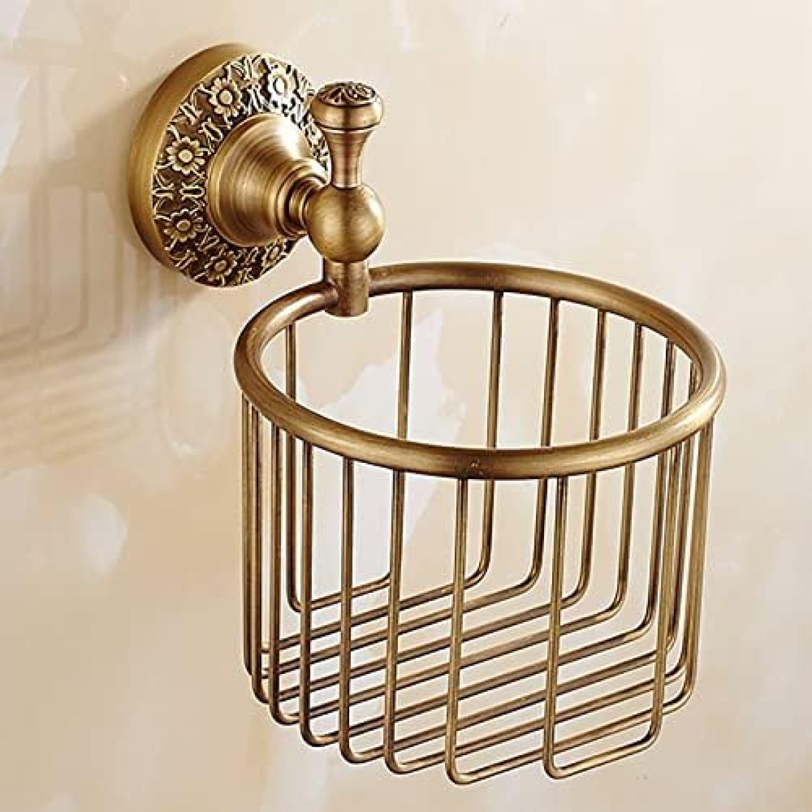 Die Portarrollos, Portarrollos Latón, Portarrollos De Pared con Estante, Impermeable Resistente Al Óxido Fácil Instalación Sin Taladrar Multifunción Oro Envejecido,B,Constructive23