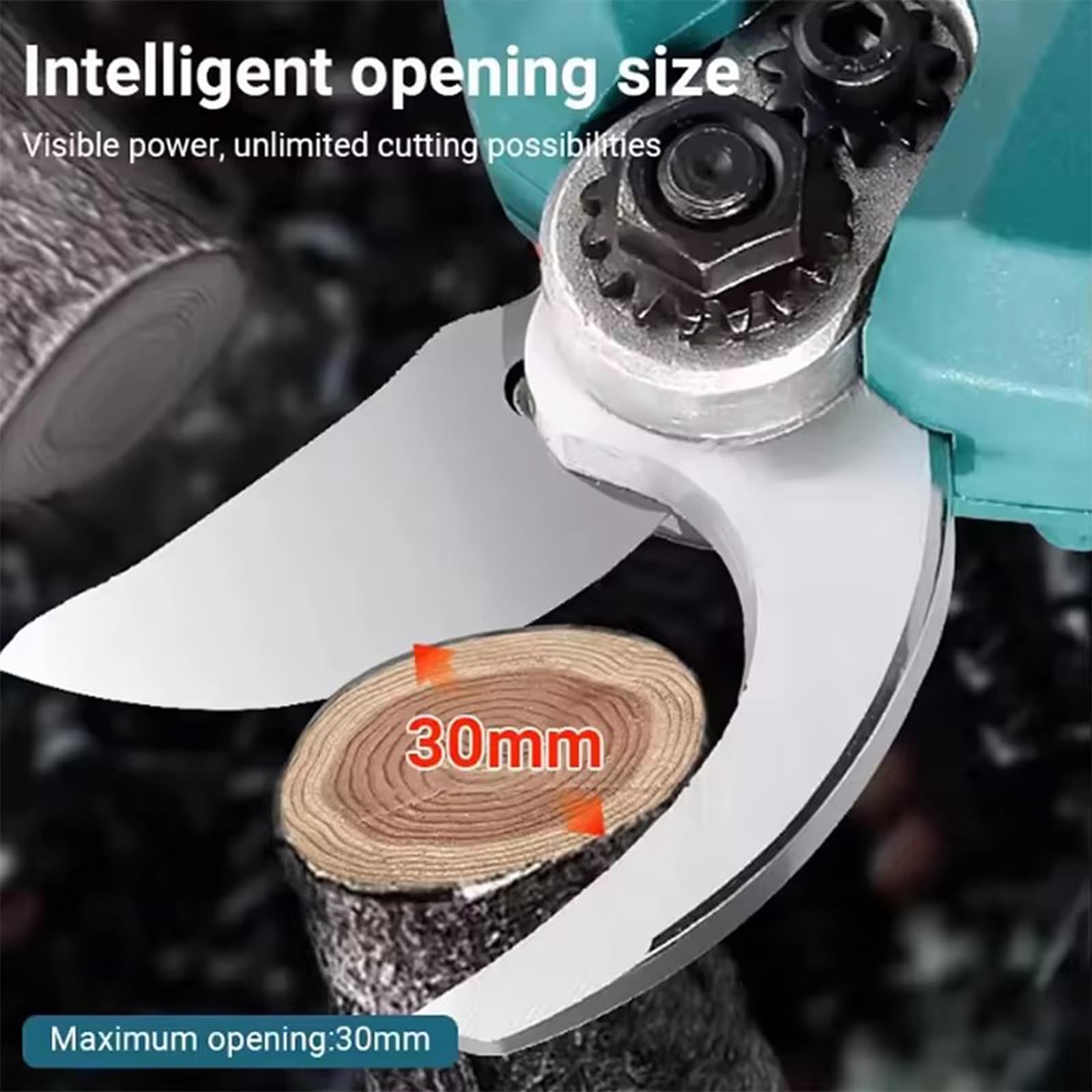 Cesoie elettriche senza fili, con batteria da 40 mm, diametro di taglio da 21 V, 2000 mAh, set di lame di ricambio, 6-8 ore di lavoro, cesoie per potatura e cesoie per rose (blu)