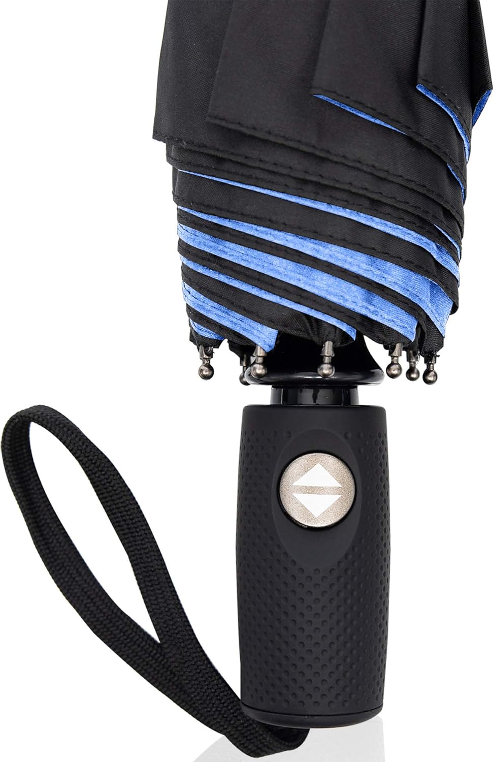 RainPlus Windproof Travel Umbrella - Compact, Automatic, Folding and Portable - Umbrellas For Rain for Men and Women - Car, Backpack, Purse, Strong & Wind Resistant