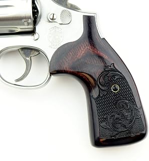 ALTAMONT - S&W K and L Round Revolver Grip - Altai Round butt to Square butt Conversion Grip - Real Wood Gun Grips fit S&W K & L Frame Round Butt Revolvers - Made in USA - Altamont Company