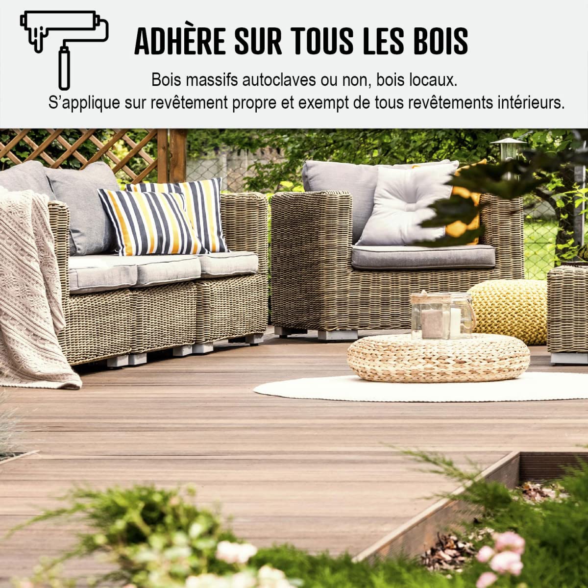 Saturateur Bois Terrasse et Bardage Extérieur 2.5 L Naturel - Incolore | Hydrofuge Terrasses, Bardages, Bois Extérieur, Nourrit, Aspect Mat Naturel, Anti-Uv, Huiles Naturelles - Arcane Industries