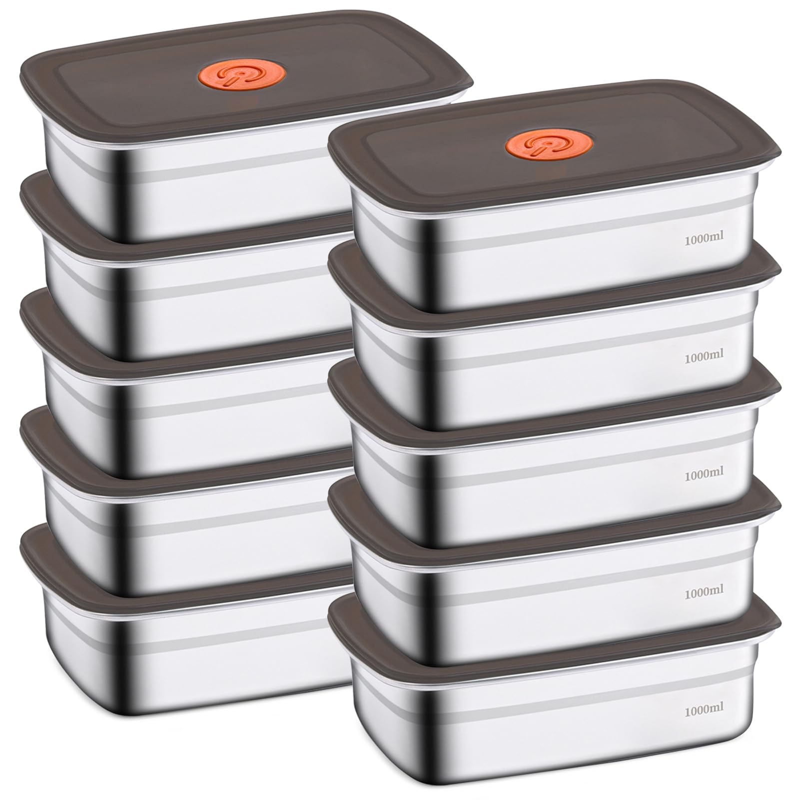 Amazon.com: CLWVPCOT 10 Pack Stainless Steel Food Storage