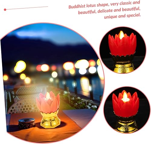 Miniatura 7 de 2 unids Lotus Lámpara Único Lámparas Lámpara de Luz Inicio Led Lámpara Electrónica Luz Noche Led Budista Suministros Led Budista Lámparas Flor Buda