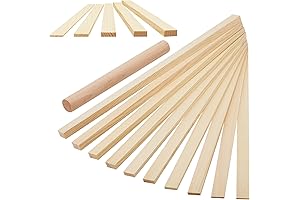 fairysandy 11 Pcs Pottery Teaching Rolling Mud Stick Guide and Wood Rolling Pin