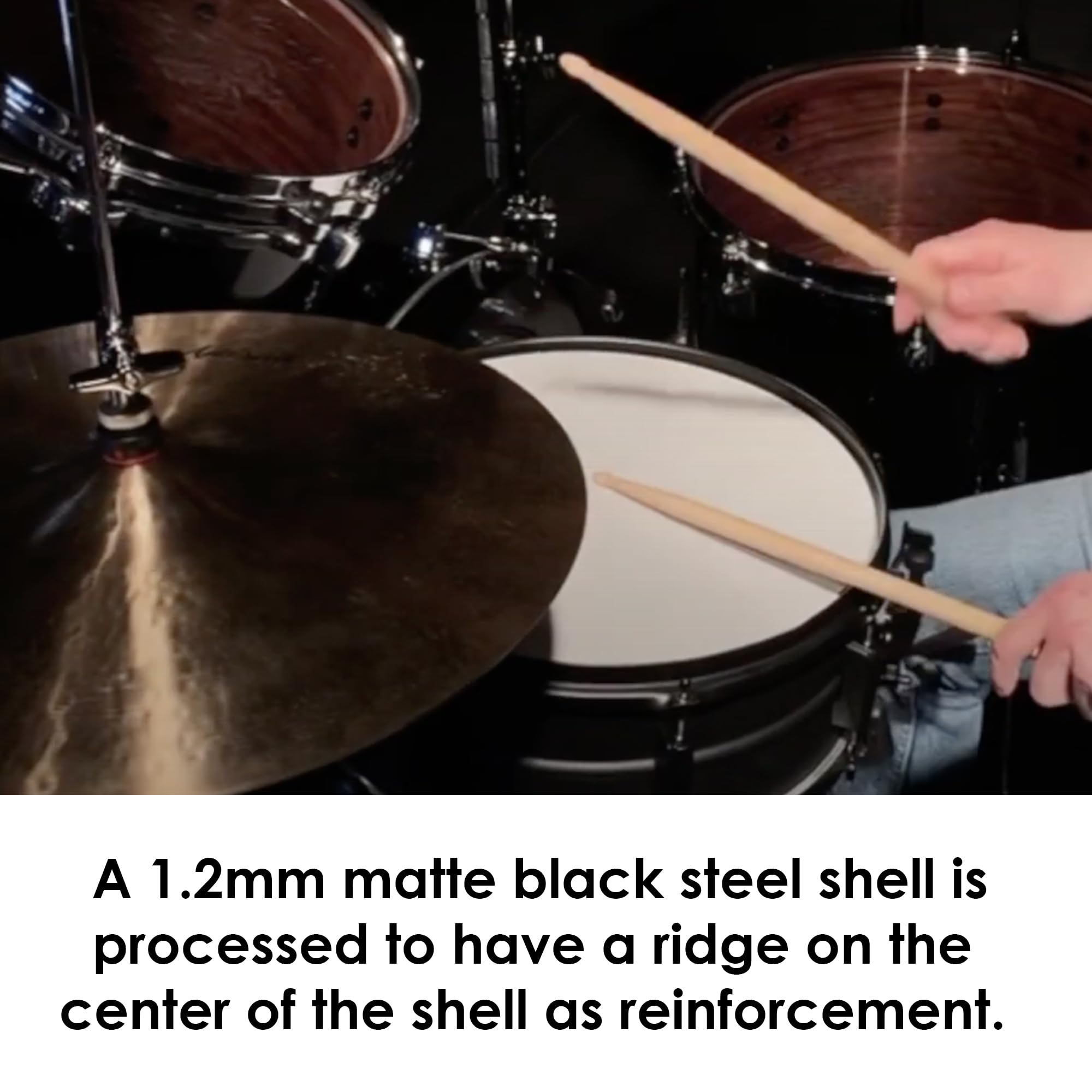 TAMA Metalworks Black Steel Snaredrum – 14" x 5,5" Matte Black (BST1455BK)