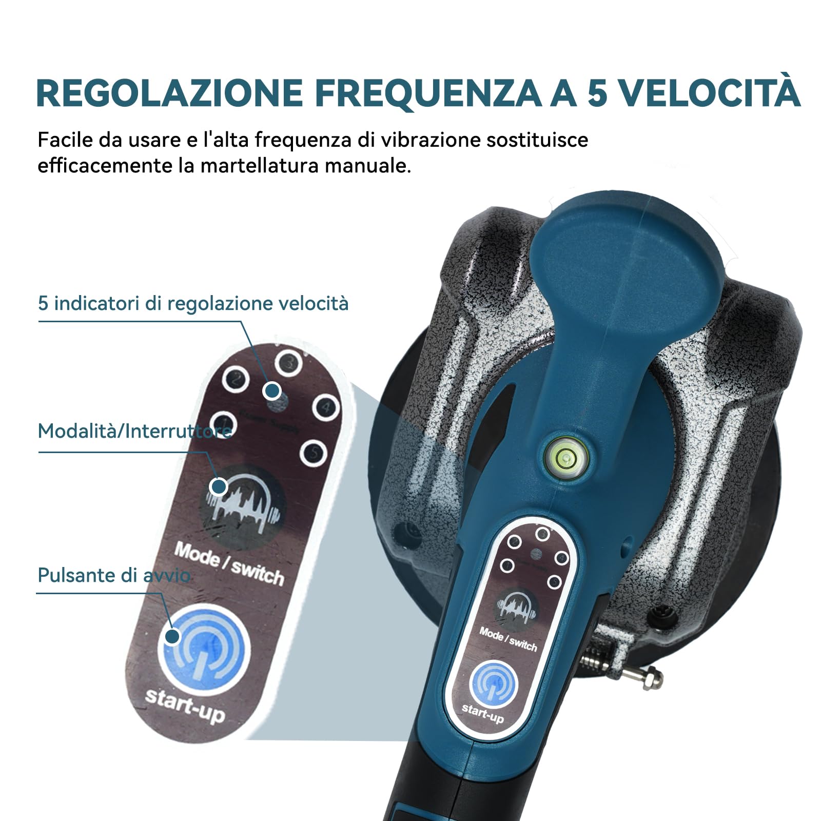 Vibratore professionale per piastrelle per sistema Makita da 18 V – 100 kg di forza adesiva, 13 cm di velocità, ideale per ceramica, pietra naturale e vetro (30 – 260 cm) – batteria non inclusa