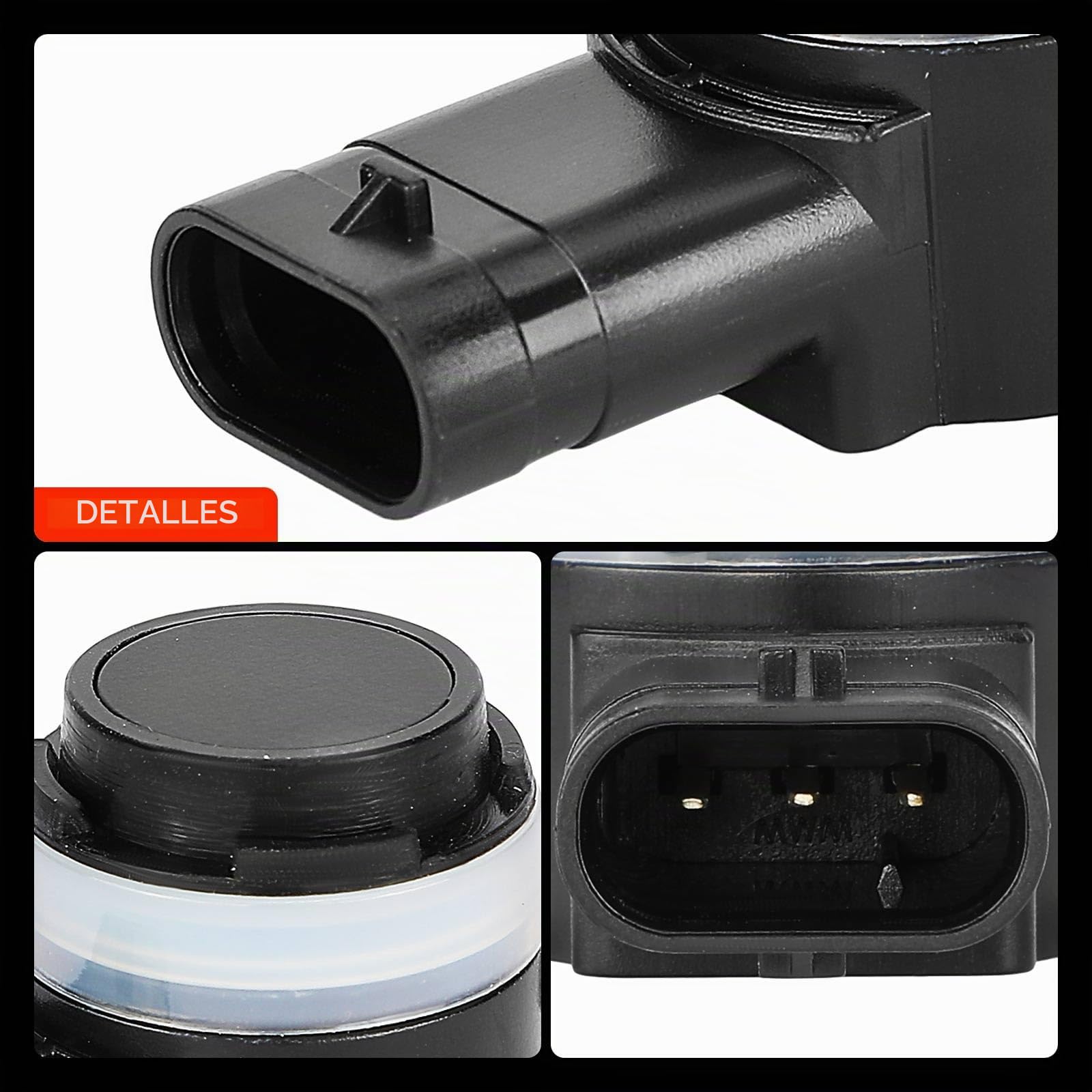Frankberg 4 sensores de aparcamiento delanteros y traseros 5Q0919275B | Compatible con: T.o.u.r.a.n 5T1, Limusina A3 8VM 8VS, Q3 Sportback F3N, Cruce en T C11 D31, T-R.O.C A11 D11