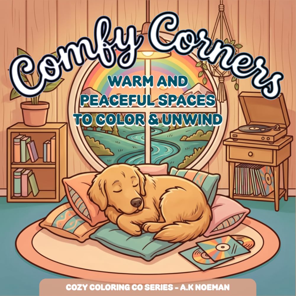 Comfy Corners Coloring Book for Adults: Warm and Peaceful Spaces to Color and Unwind (Cozy Coloring Co.)