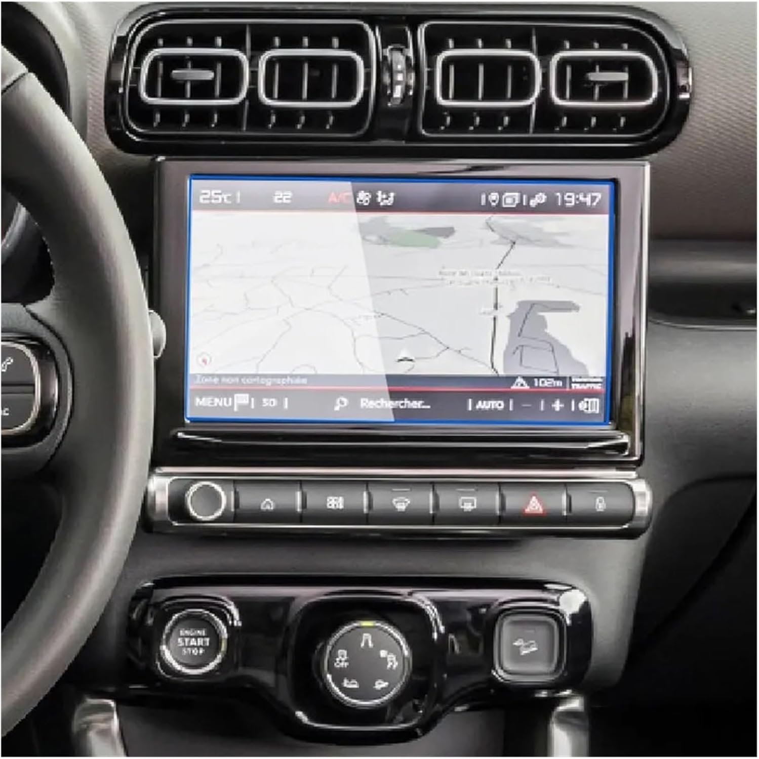 ナビ フィルム カーラジオ GPS ナビゲーションインテリアアクセサリー保護強化ガラススクリーンプロテクターフィルムシトロエン C3