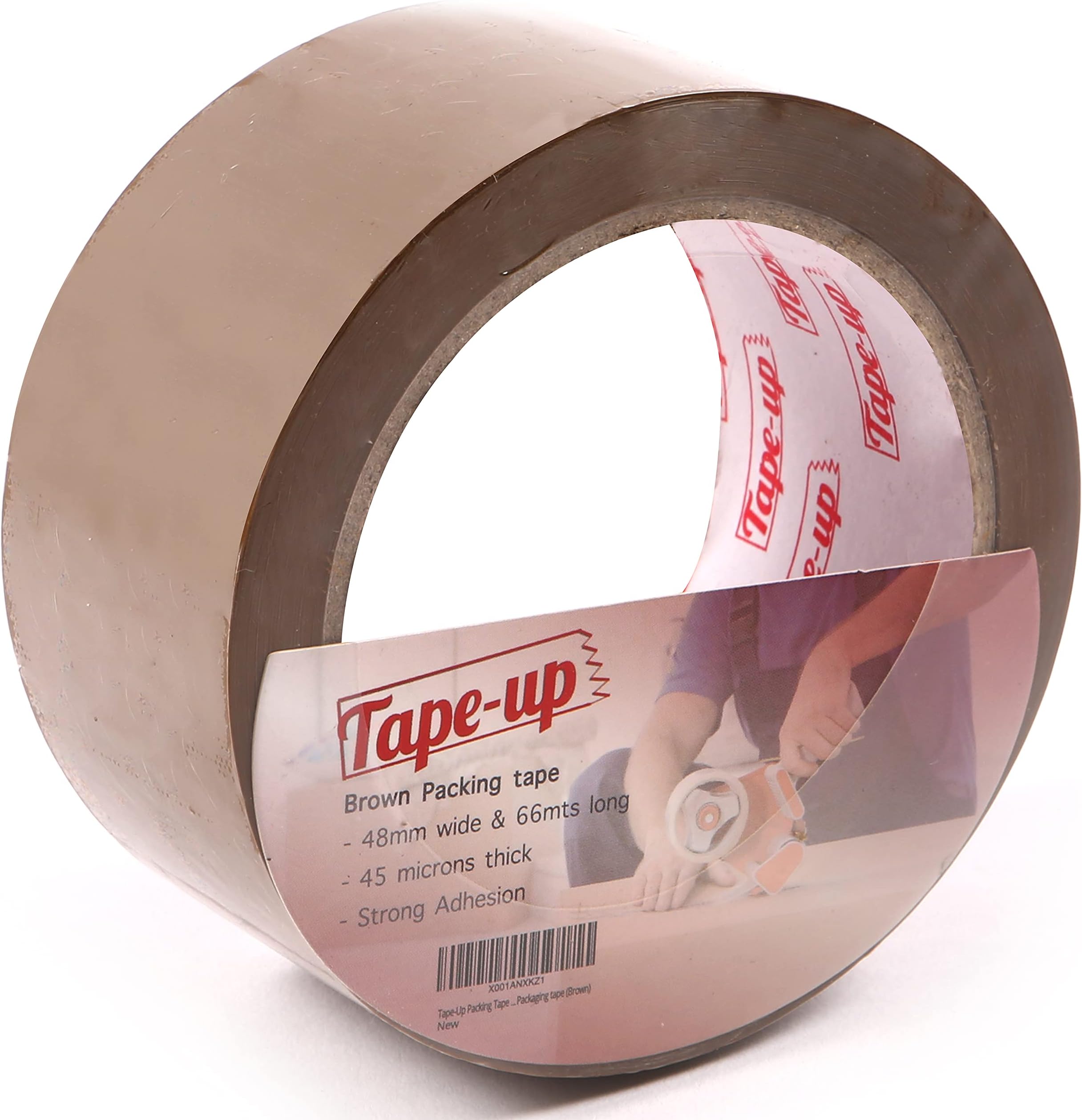 Extra long Packing/ Parcel Tape Single roll | 1 roll | 48MM x 66M |Strong, Thick and Secure | Water resistant | Packing cartons | Moving homes | Packaging tape (Brown)