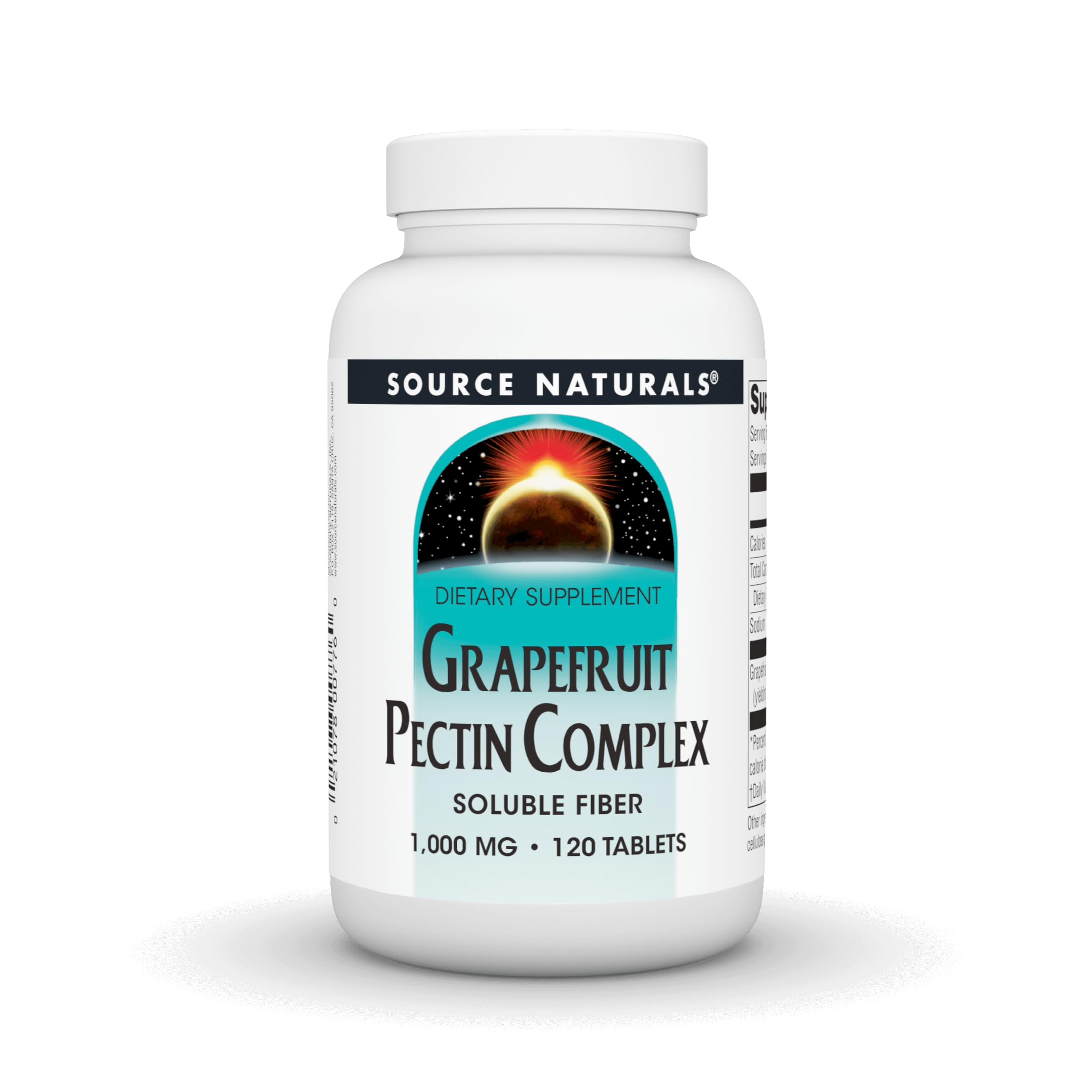 Source Naturals Grapefruit Pectin Complex, 1000 mg - 120 Tablets 1 120 Count (Pack of 1)
