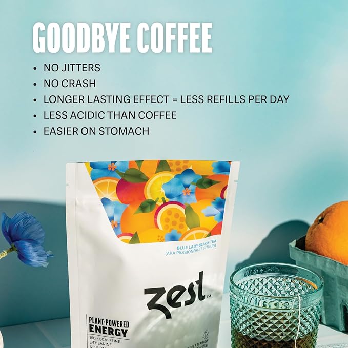 Zest Blue Lady Black Tea High Caffeine Blend