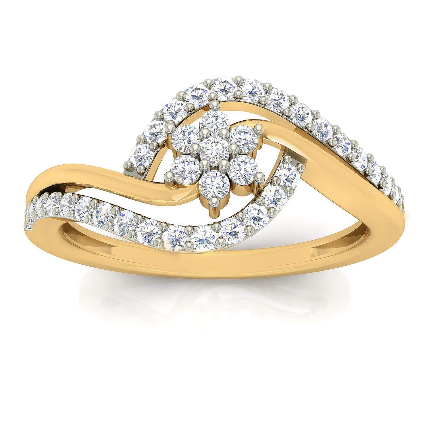 avsar Jewellery 18k (750) Yellow Gold and Solitaire Ring for Women-picture-43