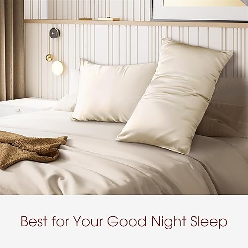 Miniatura 6 de Juego de 2 fundas de almohada de seda 100% de tamaño estándar, fundas de almohada de seda de morera para cabello y piel, juego de 2, seda de la más