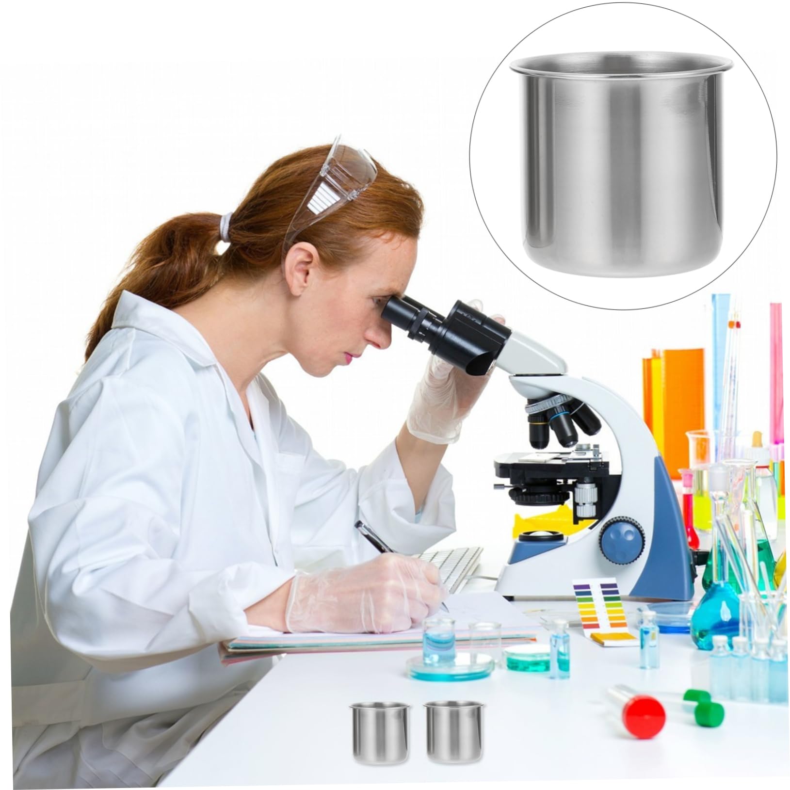 Gatuida 6 Piezas Vaso de Medicina de Acero Inoxidable Vaso Medidor Medidor de Acero para Medicamentos para Viajes y Uso Diario