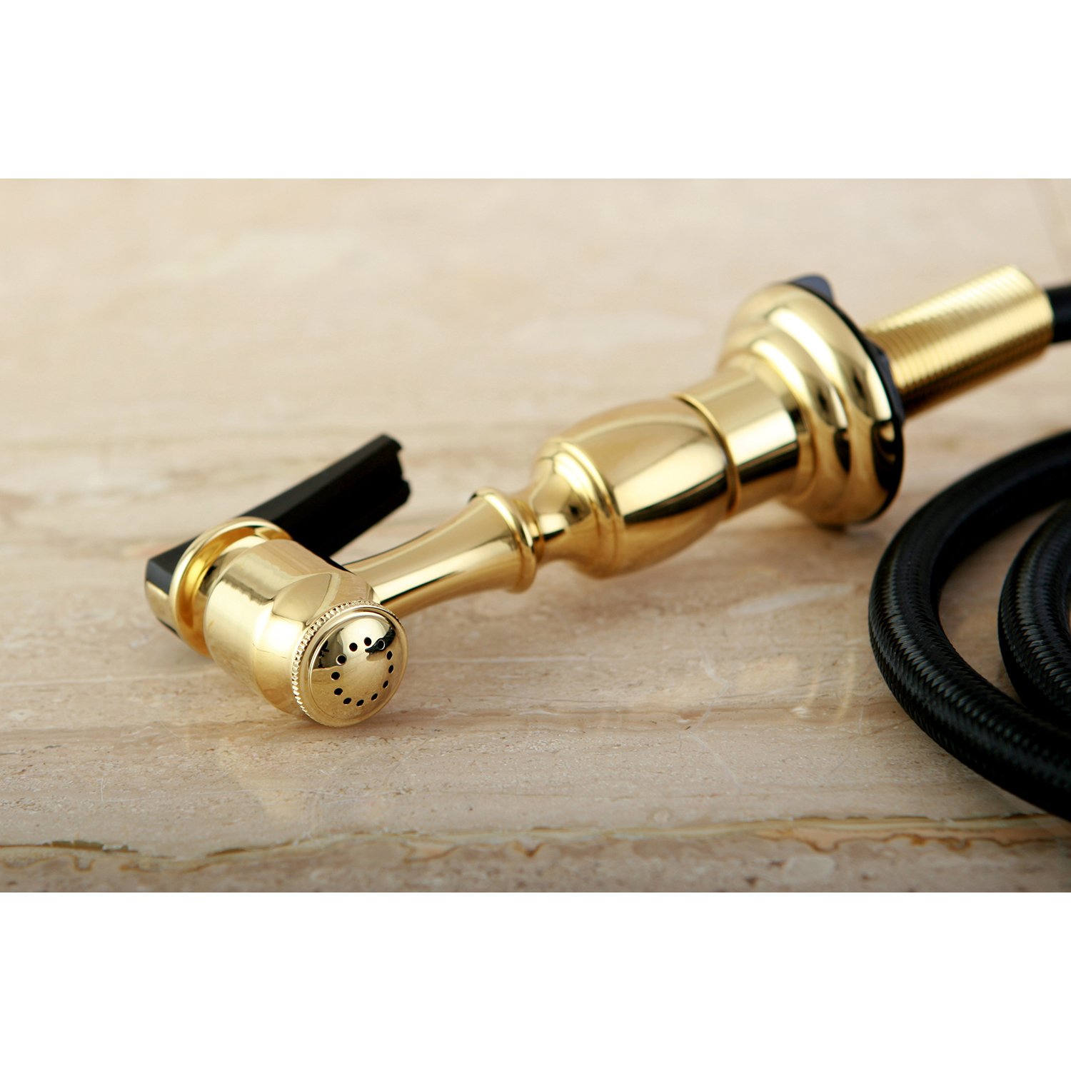 Kingston Brass Victorian Küchenarmatur In ölgeriebener Bronze – Mit Brause & Side Sprayer
