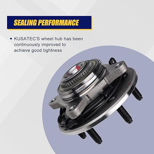 Miniatura 5 de KUSATEC 515043 Cojinete de rueda delantera y conjunto de cubo compatible con Ford Expedition Lincoln Navigator 2003 2004 2005 2006, pernos de 6