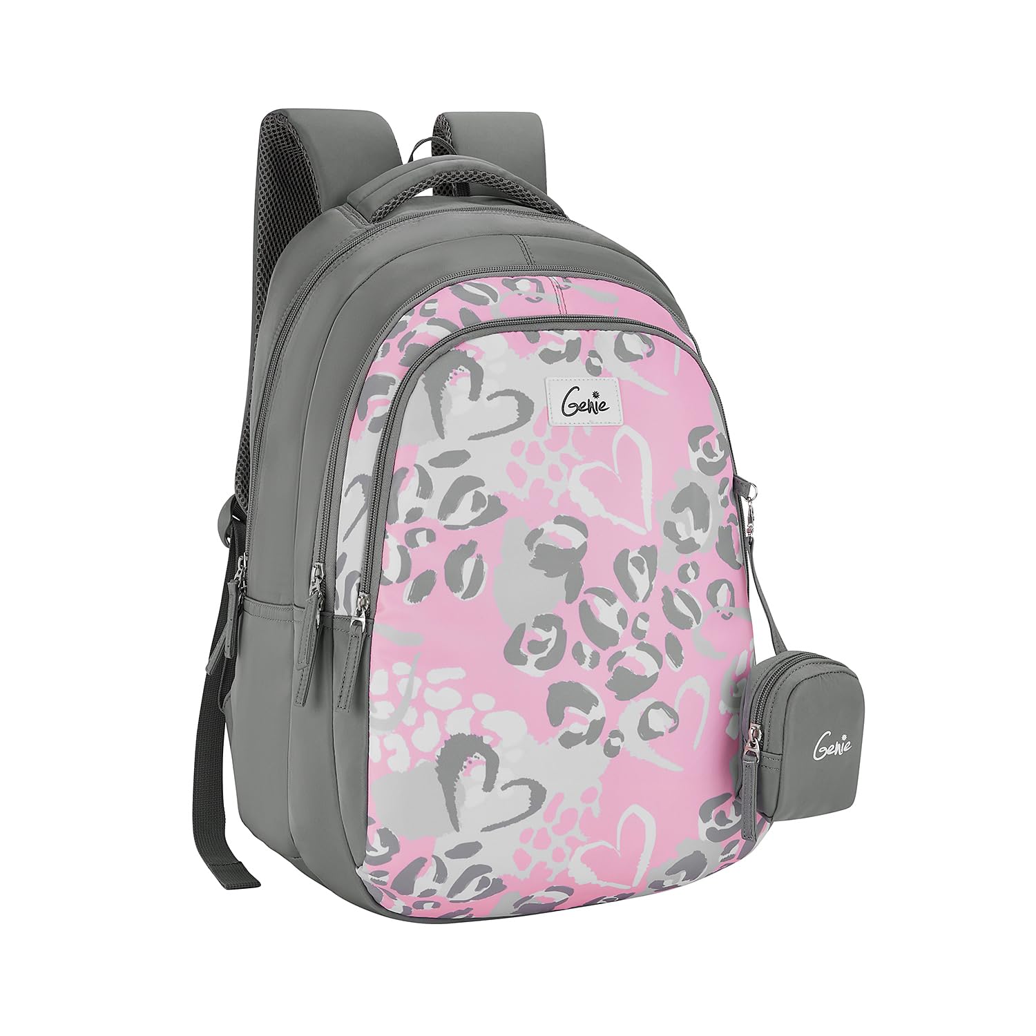 genie School Backpack for Girls |19 In-36 Ltr with Three Compartments, Side Pockets and Light Weight with Padded Shoulders |Best for Books,Stationery,Lunch Box & Essentials-picture-47