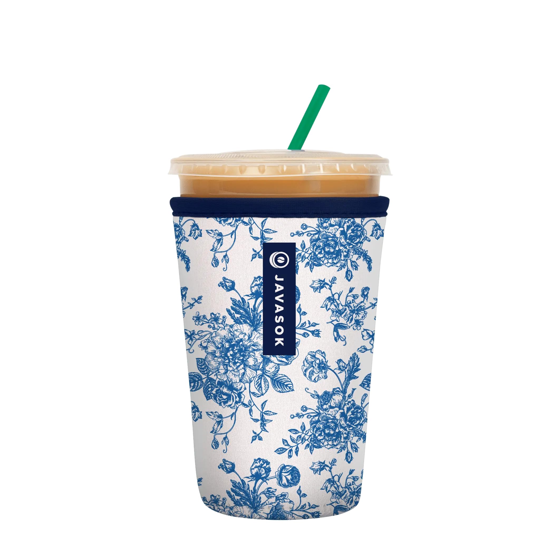 Sok It JavaSok Iced Coffee &amp; Cold Soda Insulated Neoprene Cup Sleeve (Like Fine China, Medium: 22-28oz)