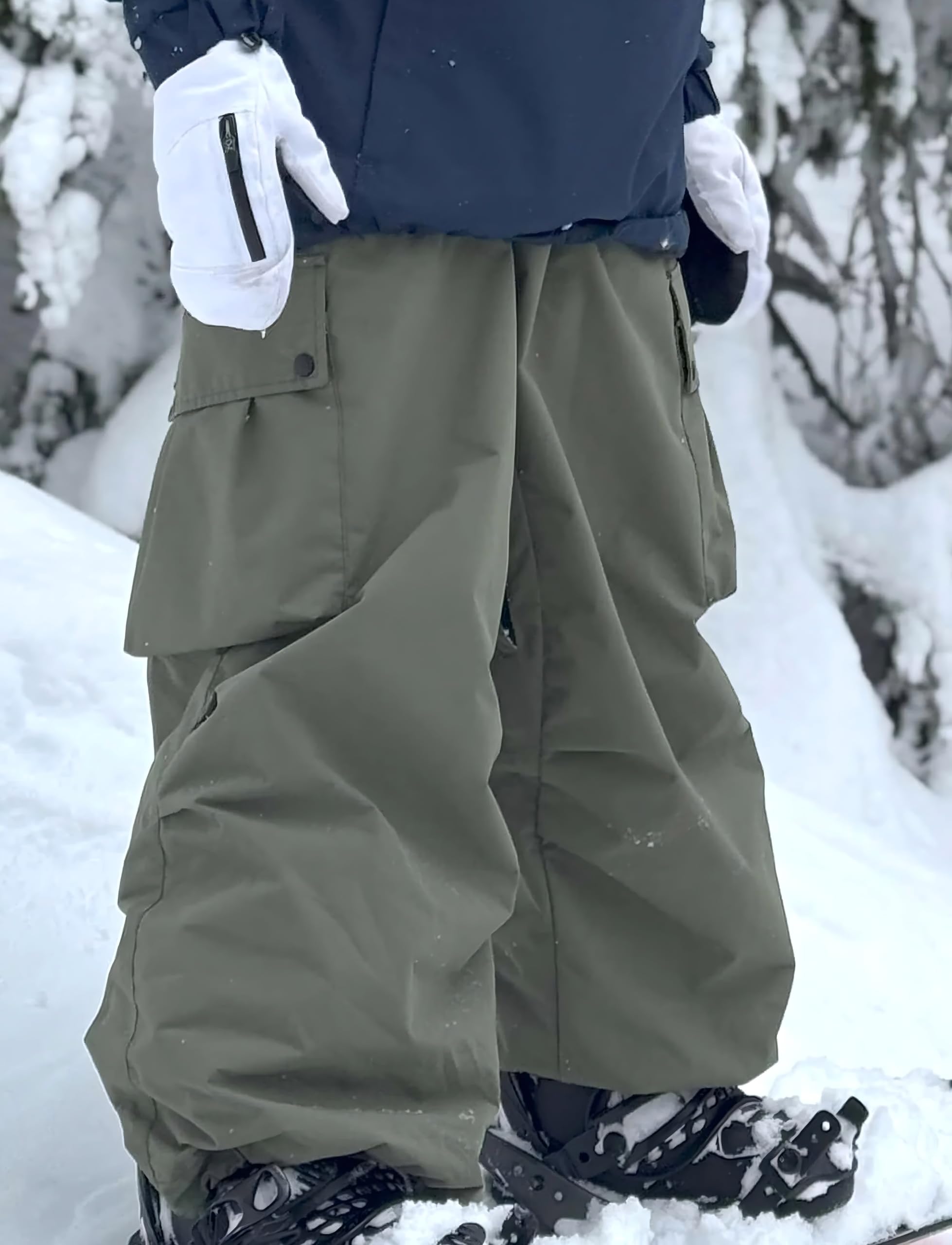 GSOU SNOW Herren Damen Skihose Super Baggy Snowboardhose Oversize Schneehose Snowboard Hose Ski Hose für Männer Frauen - Wasserdicht Winddicht Atmungsaktiv Warm