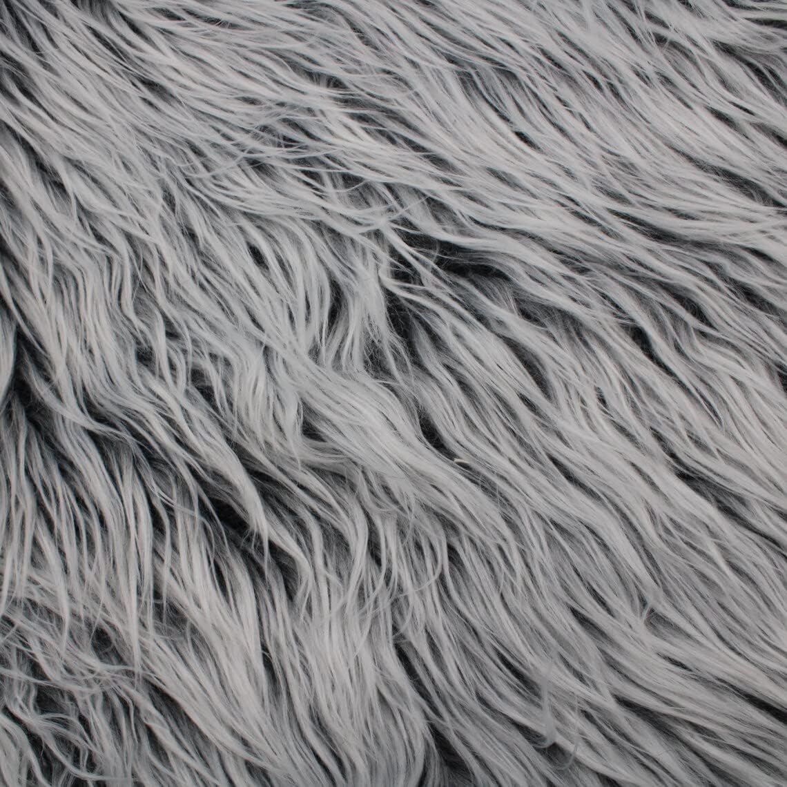 light grey faux fur fabric