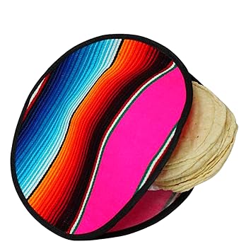 Cute Kitchen Essentials, Mexican Serape Pattern Tortilla Warmer, Microwavable for Corn and Flour Tortilla