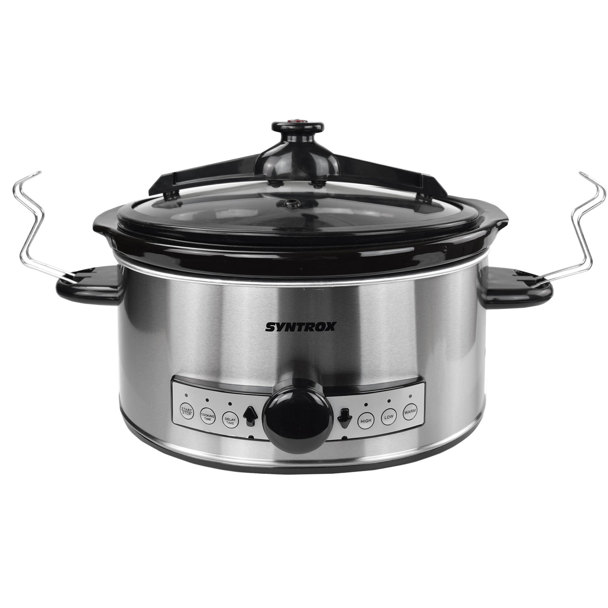 Syntrox Germany Slow Cooker Schongarer 6,5L mit Timer und Warmhaltefunktion - Leistung 320 Watt