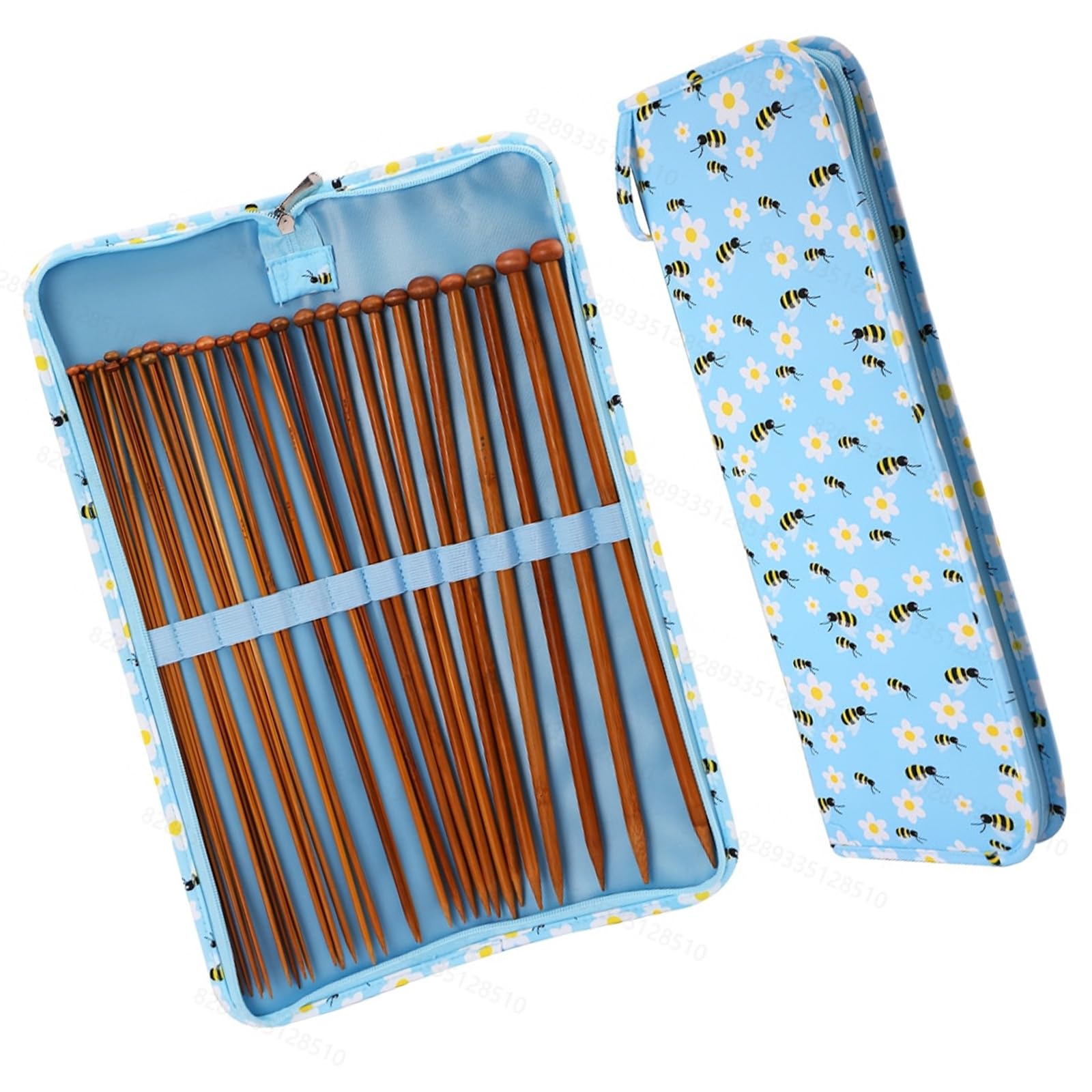 Sturdy Wood Knitting Needle with Portable Travel Pouches for Knitters Sturdy Wooden Knitting Needle and Portable Storage