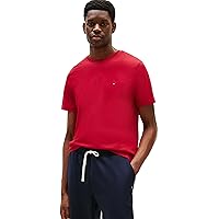 Tommy Hilfiger Uomo T-Shirt Maniche Corte Seasonal Solid Tee con Scollo Rotondo