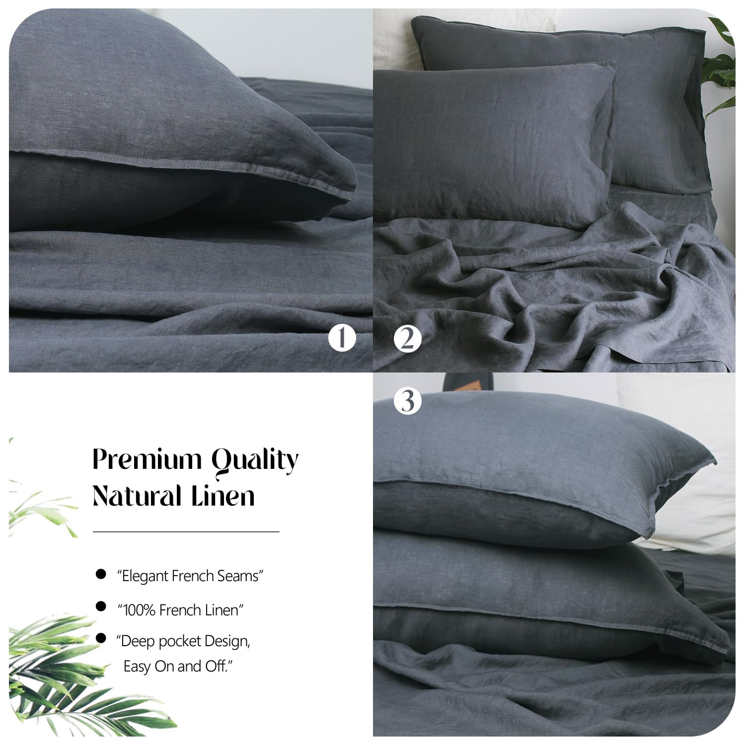 Amazon｜S VICTORY SYMBOL 100%リネンシーツセット クイーンサイズ