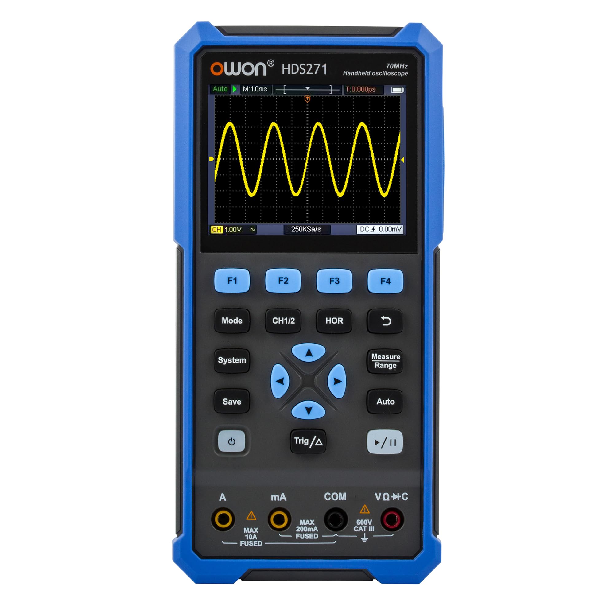 HDS271 OWON Oszilloskop Multimeter 70MHz Bandbreite Oszillograph Digital Multimeter 100KHz Signalquellen 3.5” LCD Unterstützung PC